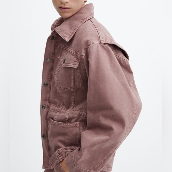 Denim Jacket with Drawstring - Picture 5 of 7